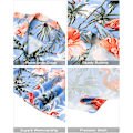 Pikkukuva 4 / 5: Miesten Havaiji-paita ja shortsit -setti Regular Fit lyhythihainen rento funky ranta flamingo paita setti L L Blue Flamingo Palm