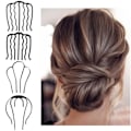 Pikkukuva 1 / 5: Hiuspinni Hiusneula Bun Chignon Pin Hiushaarukka Ranskalaiset Hiusneulat 4 Kynsiä Hiuspinni Bun Hiuspidike Tarvikkeet Naisille ja Tytöille