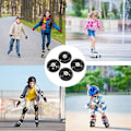 Miniatyrbillede 5 af 5: 4-pak Inline Skate Hjul Indendørs/Udendørs Erstatningshjul med Kuglelejer 70mm, Sort