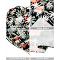 Pikkukuva 4 / 5: Miesten Havaiji-paita ja shortsit -setti Regular Fit lyhythihainen rento funky ranta flamingo paita setti L L Black Flamingo Palm