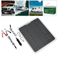 Miniatyrbillede 1 af 8: Bærbar Solcellelader 12V 20W Monokrystallinsk Dobbelt USB-udgang Batterilader til Campingvogn Bil Båd