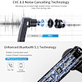 Miniatyrbilde 8 av 8: Kjøring/Forretnings Bluetooth Trådløst Hodesett iPhone og Android