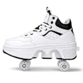 Miniatyrbild 3 av 7: Unisex Youth Deformation Skating Shoes Four Wheels Rounds Of Roller Skate Shoes Casual Sneakers Deform Roller Shoes Red Red 34 Foot length22cm