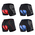 Miniatyrbilde 4 av 5: Polstrede sykkelshorts Sykkelundertøy 5d Pustende Bukser Shorts Mtb Dame Herre Blå Blue M