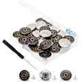 Miniatyrbilde 1 av 3: DIY (30 stk) Erstatningsknapper for bukser, 20 mm jeansknapp, metall