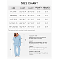 Miniatyrbild 6 av 6: Kvinnors 2-delade outfits Fuzzy Fleece Pyjamas Set Långärmad Loungewear Blue Blue L