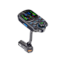 Miniatyrbillede 1 af 5: Ny bil FM-sender biloplader Bluetooth 5.3 QC 3.0 Hurtigopladning PD biloplader MP3-afspiller Understøtter TF-kort U-disk