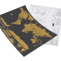 Pikkukuva 4 / 7: Raaputuskartta / Scratch Map / Maailmankartta - 82 x 59 cm Gold Guld