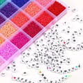 Miniatyrbild 3 av 4: DIY - Pärllåda - Seed beads - 3mm - 7000st - Bokstavspärlor Multicolor multifärg