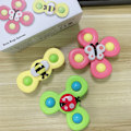 Miniatyrbilde 5 av 5: 3-pakks Baby Sugkopps Snurrende Leksaker Fidget Spinner Badeleketøy Flerfarget