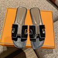 Miniatyrbillede 1 af 5: Sexede sandaler dame strandsko Klassiske flade læder slippers dame 8 3 8 38