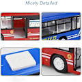 Miniatyrbillede 5 af 5: 2.4g RC-bus 6-kanals fjernbetjening bybus høj hastighed en knap åbning dør RC-bus med realistisk lyd lys -ES CN CN E635-001-red
