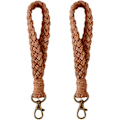 Miniatyrbillede 1 af 5: 2-pak brune nøgleringe macrame armbånd snor dame snor kort boho snor