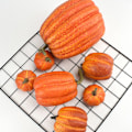 Miniatyrbilde 4 av 5: Halloween Simuleringsgresskar Dekorasjonssett 7 stk Simuleringsgresskarmodell Kunstig Gresskardekorasjon Falsk Gresskar Sprekk Orange