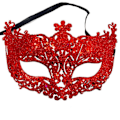 Miniatyrbilde 1 av 7: Luksuriøs venetiansk maskerade maske Kvinner Jenter Sexy Fox Eye Mask F Rød ONESIZE Rød Red ONESIZE