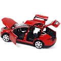 Miniatyrbild 1 av 2: 1:32 Tesla Model X Legering Diecast Modellbil Röd - Perfekt