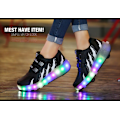 Miniatyrbilde 7 av 10: LED Rulleskøyter for Barn, Lysende Rullesko med Hjul Svart Black Black 37