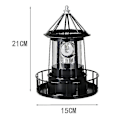 Miniatyrbillede 3 af 5: LED-fyr med solenergi, 360 graders roterende gårdsljus