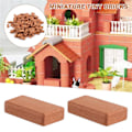 Miniatyrbillede 4 af 5: 200 styk mini mursten til landskabsarkitektur Miniatur mursten Murstensvæg Små mursten til havedele,1/
