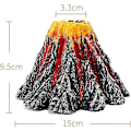 Miniatyrbillede 3 af 4: Akvarium Vulkan Ornament Sæt, Farverige LED Sten Bobler Lys, Luftsten Bobler Vulkan