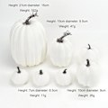 Miniatyrbilde 2 av 5: Halloween Simuleringsgresskar Dekorasjonssett 7 stk Simuleringsgresskarmodell Kunstig Gresskardekorasjon Falsk Gresskar Sprekk White