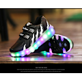 Miniatyrbilde 2 av 10: LED Rulleskøyter for Barn, Lysende Rullesko med Hjul Svart Black Black 34