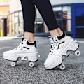 Miniatyrbilde 6 av 7: Unisex Ungdoms Deformasjons Skøyte Sko Fire Hjul Runder Med Rulleskøyter Sko Casual Sneakers Deform Rullesko Aubur Auburn 40 Foot length25cm