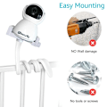 Miniatyrbild 3 av 7: Universell Baby Monitor Hållare Längre Vit Flexibel Silikon Baby Kamera Stativ