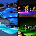 Miniatyrbillede 5 af 5: 45w LED Svømmebassinlampe Par56 Vandtæt Ip68 Nedsænkbar RGBW Poollampe Lys 12v DC/AC Farve LED Spot med Fjernbetjening 7 Justerbare Farver 15