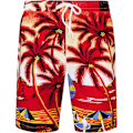 Pikkukuva 3 / 6: Miesten Havaiji-paita ja shortsit -setti Regular Fit lyhythihainen rento funky ranta flamingo paita setti L L Red Beach