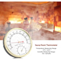 Miniatyrbilde 5 av 5: Bastutermometer i metall, rund termometer hygrometer fuktmåler-termometer for badstue