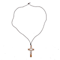 Pikkukuva 3 / 5: Retro Jeesus Risti Kaulakoru Puu Metalli Riipus Korut Charm Kaulakoru Lahja Ruskea Brown 1PC