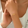 Miniatyrbilde 5 av 6: 18K Gullbelagt Perle-Beads Kjede Armbånd for Kvinner Justerbar