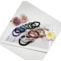 Miniatyrbillede 3 af 5: 12 stk. 8 mm halvædelstensperle armbånd til mænd og kvinder, helbredende stræk runde perler krystal ædelstensarmbånd unisex
