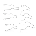 Miniatyrbilde 2 av 4: 5zhsfullkit 6 stk. Stål frontlykt Hodelykt Nærlys Frontlykt Pæreholderfjærklemme for H1/h3/h4/h7