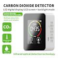 Miniatyrbillede 2 af 6: 3 i 1 CO2 Kuldioxid Detektor CO2 Måler Termohygrometer Fugtighed Intelligent Luftkvalitetsmonitor Luftanalysator til CO2 Digital til Hjemmekontor -