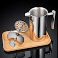 Miniatyrbilde 4 av 4: 800ml Kaffetrakter, Dobbelvegget Fransk Presskanne i Rustfritt Stål