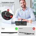 Miniatyrbild 4 av 4: Fodral för Samsung Galaxy A55 5G. Stötsäkert PC-fodral med 360° roterande ringhållare, svart + 2 härdat glas Black