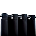Miniatyrbillede 3 af 4: vidaXL Lysdæmpende gardiner med metalringe 2 stk sort 140x175 cm Black Svart