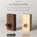 Miniatyrbild 7 av 10: Väggkrok i trä Kraftig Dörrkrok Multifunktionell Hatthängare för Hemmet Svart Valnöt Black Walnut 3pcs