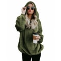 Pikkukuva 2 / 4: Naisten Huppari Teddy Fleece Pusero Syksy Talvi army green L