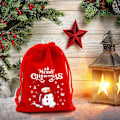 Miniatyrbilde 7 av 10: 5/10 stk Julefløyelsposer Godteri Snacks Gavepose 9X12CM10PCS 9x12cm 10 pcs 9x12cm10pcs