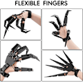 Miniatyrbilde 2 av 5: Halloween 3D Leddede Fingre, Fleksible Fingerforlengelser med Realistisk Design, Komfortable å Ta På og Av for Midt
