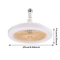 Miniatyrbillede 3 af 5: Ny 30W loftsventilator med lyspære E27 konverterbase med fjernbetjening til soveværelse stue stille 3 hastigheder 3 farver dæmpbar Yellow