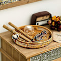 Miniatyrbillede 3 af 5: Rattanbakke 30cm håndvævet fletbakke