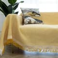 Sofabetræk Tæppe Vævede Håndklæder til Stuemøbler Indretning Gobelin Sofabetræk gul yellow 90x210cm