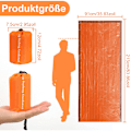 Miniatyrbild 2 av 5: Nödsovsäck 2-pack Lättvikts Termisk Bivacksäck Vattentät Lätt Sovsäck för utomhusaktiviteter t.ex. Camping
