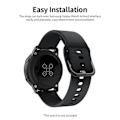 Miniatyrbillede 4 af 5: Udskiftelig urrem i silikone 20 mm urrem til Samsung Galaxy Watch Active2 Mørkeblå Mørkeblå 20 mm