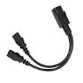Miniatyrbild 5 av 8: IEC320 C14 till 2 x C13 hon Y-splitter ström 1 in 2 ut 2500W 10A 250V ström för LCD-skärmar