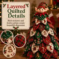Miniatyrbild 4 av 8: DIY Quilted Fabric Christmas Tree Kit, 3D Fabric Patchwork Craft Set for Beginners, Handmade Table Decoration for Home, Mantel, Table, Office #N